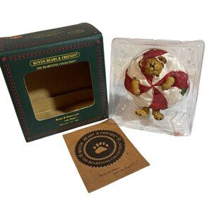 Boyds Bears Christmas Ornament Bearstone Collection Mintley Peekers 2003